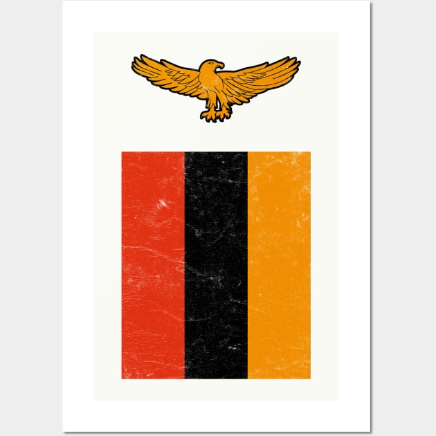 Zambia // Vintage Faded Style Flag Design Wall Art by DankFutura